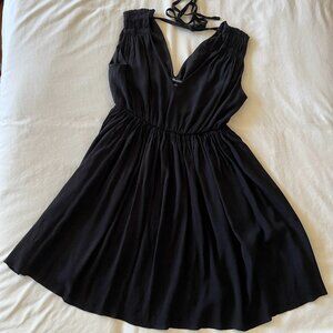 Madewell Black Magnolia Tie-Back Dress SZ S